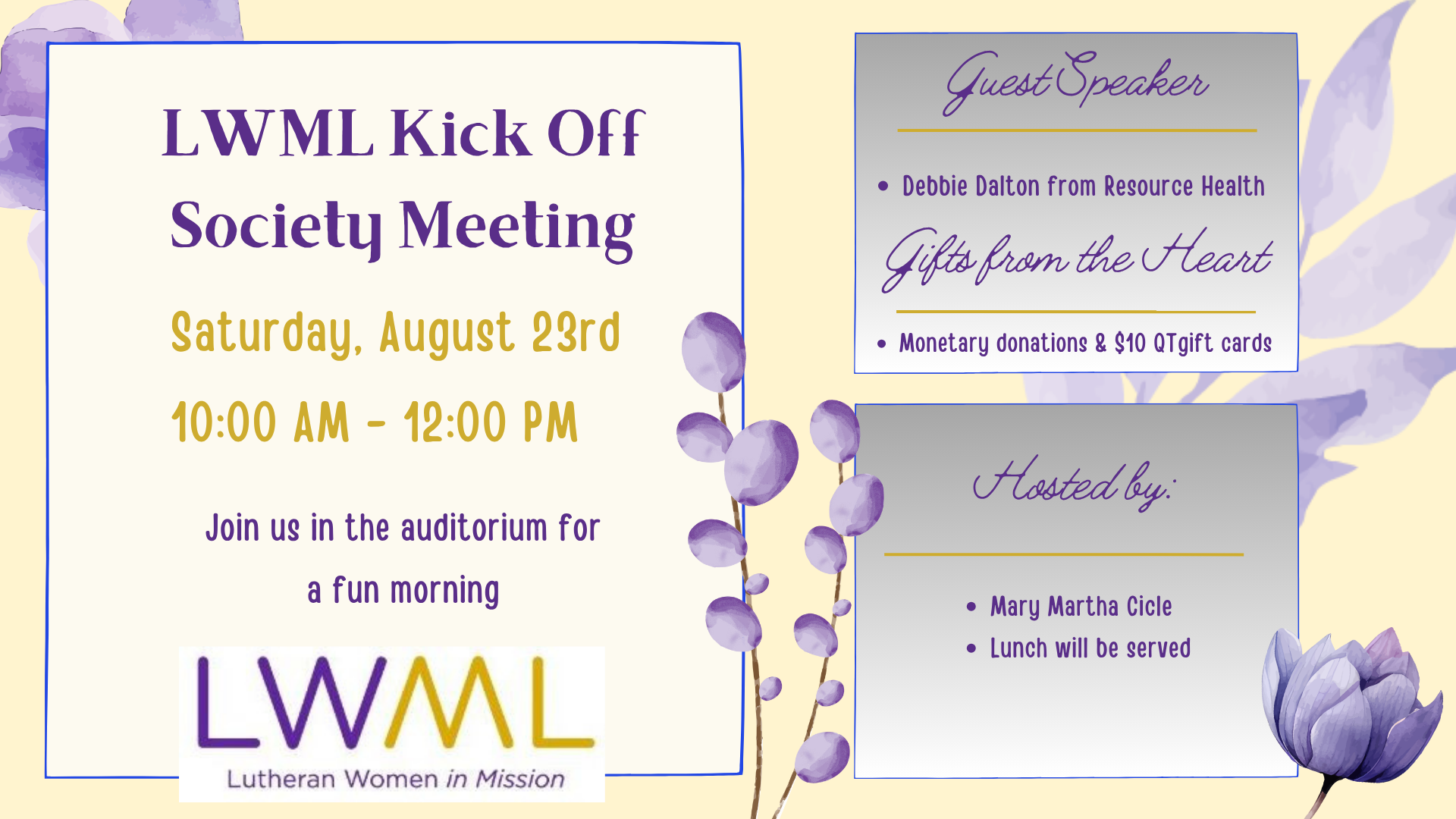 LWML Kick Off Society Meeting(1)